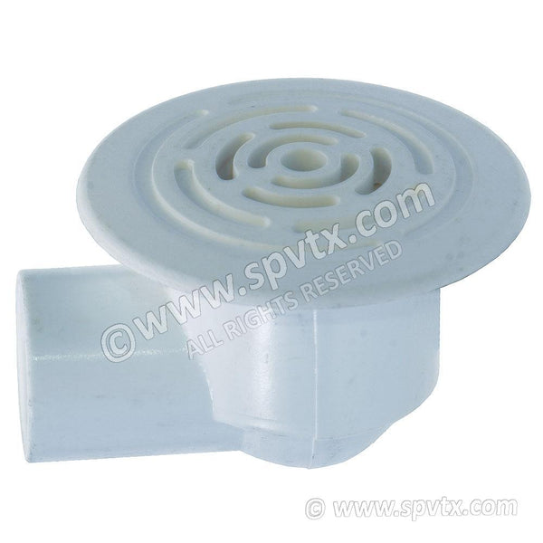 Large Face Low Profile Drain White 0.5inch