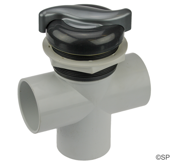 CMP 2" Diverter Valve - S-Handle Top - Graphite Grey / Silver